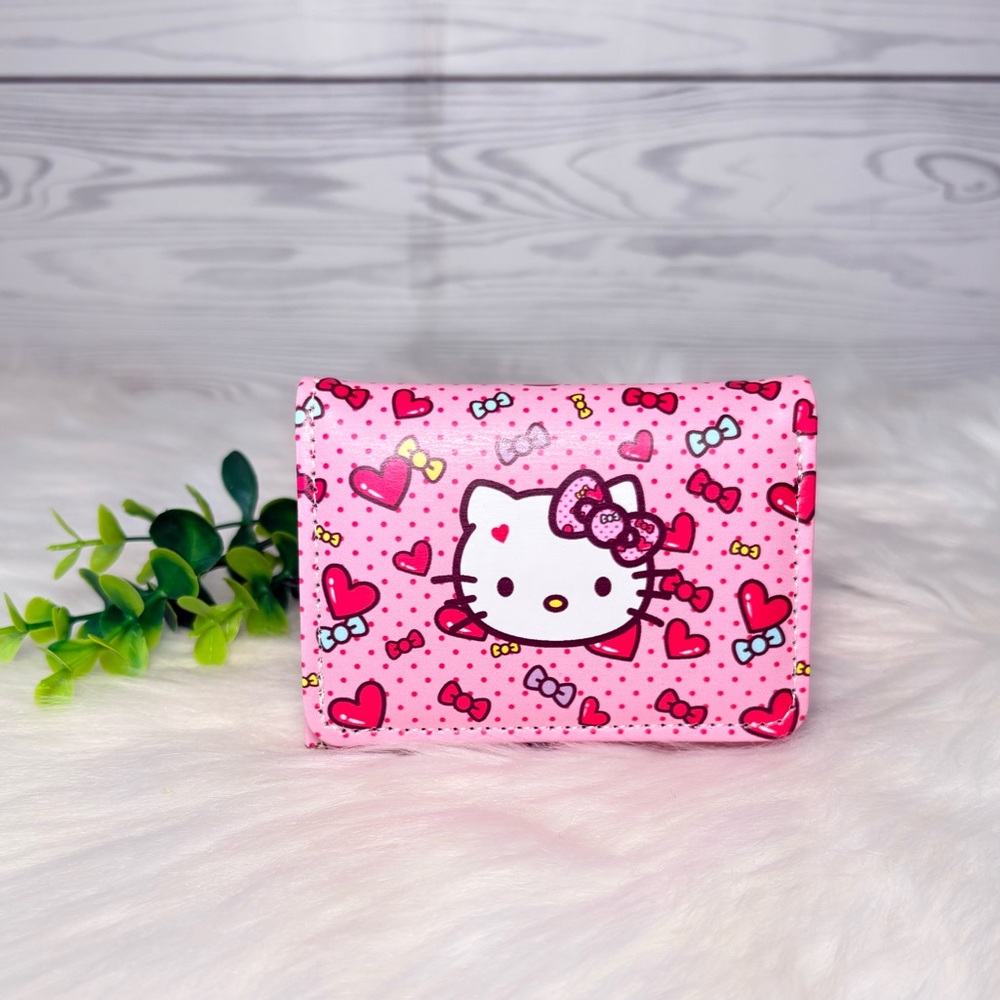 Hello Kitty Pink Heart Pattern Bifold Wallet‎